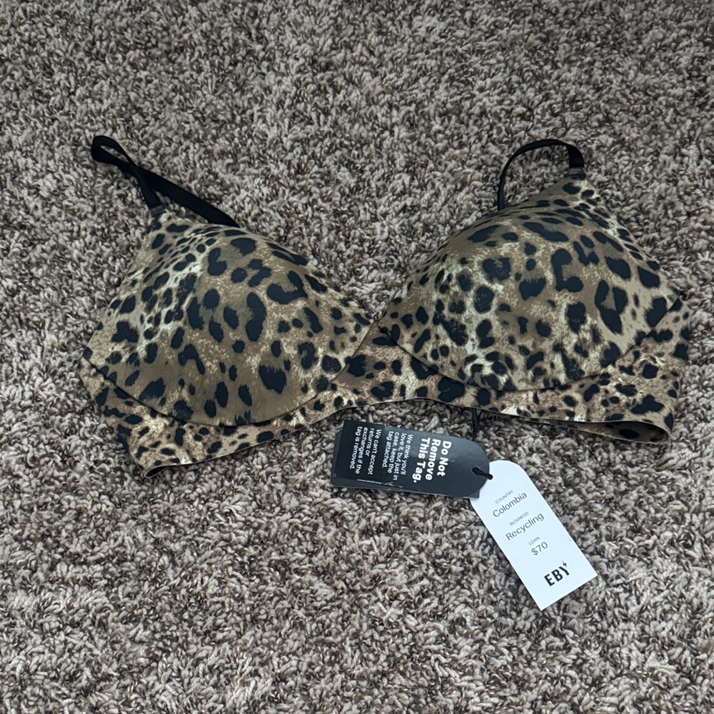 Animal Print T-Shirt Bra - Leopard Print